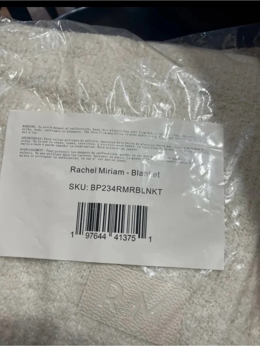 Rachel Miriam “Cloud” Plush Blanket - Soft Sherpa Throw 40” x 50”